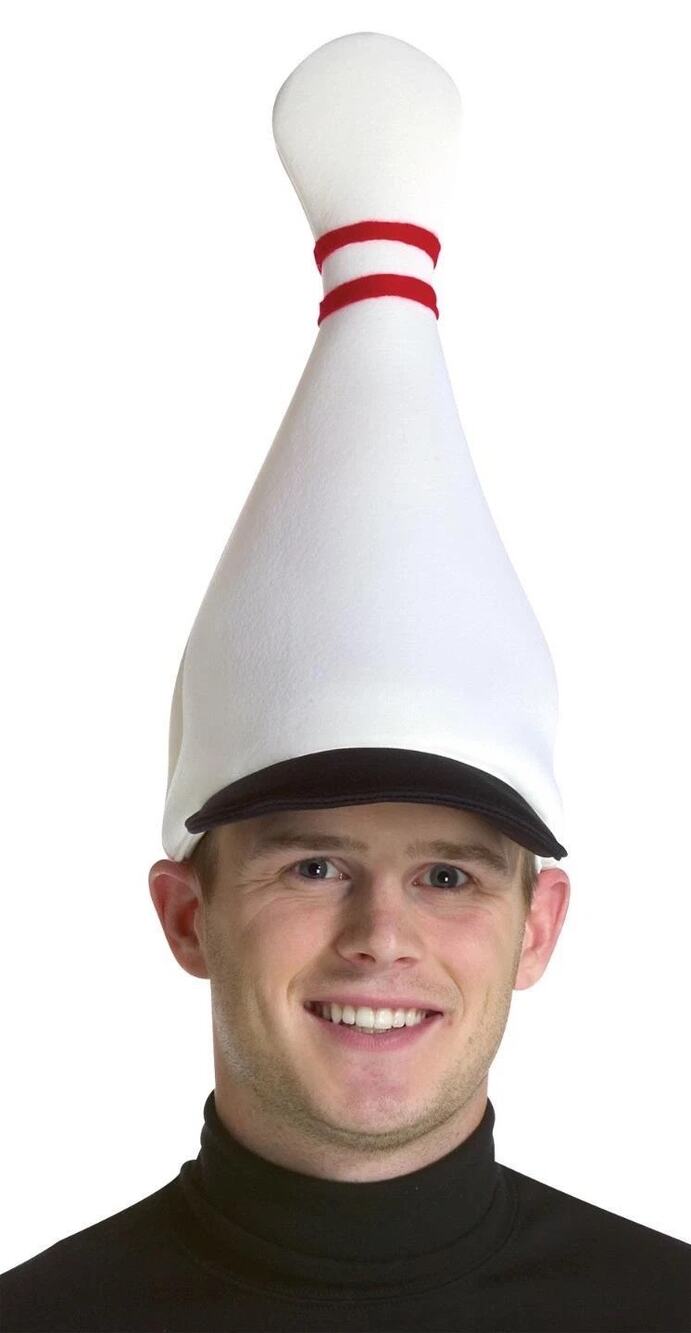ADULT BOWLING PIN HAT HEADPIECE HALLOWEEN COSTUME ACCESSORY GC3020